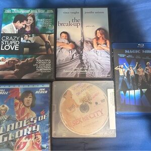 Mixed Comedy  & Romantic DVD Movie Lot — Blue, White, Black Cases